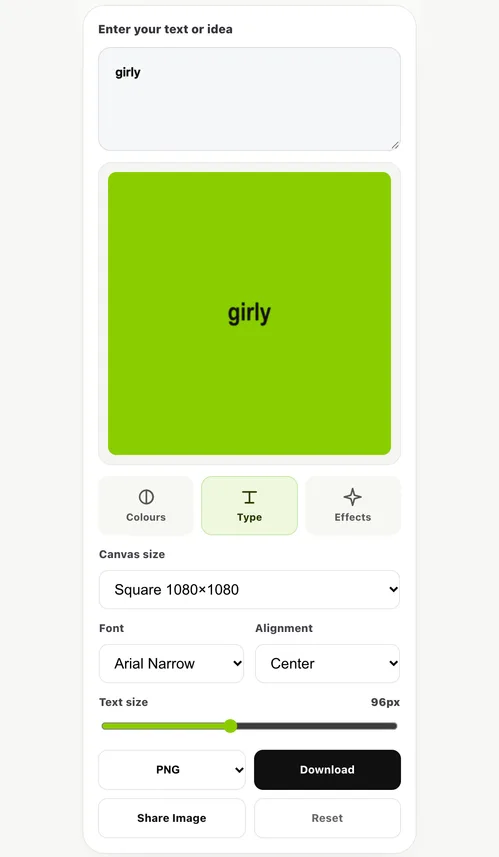 Gambar tutorial Brat Image Generator: atur kanvas dan tampilan